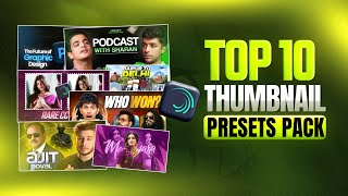 Top 10 yt Thumbnail Presets 🥶 | Part 1 | Alight Motion | Thumbnail Presets Pack