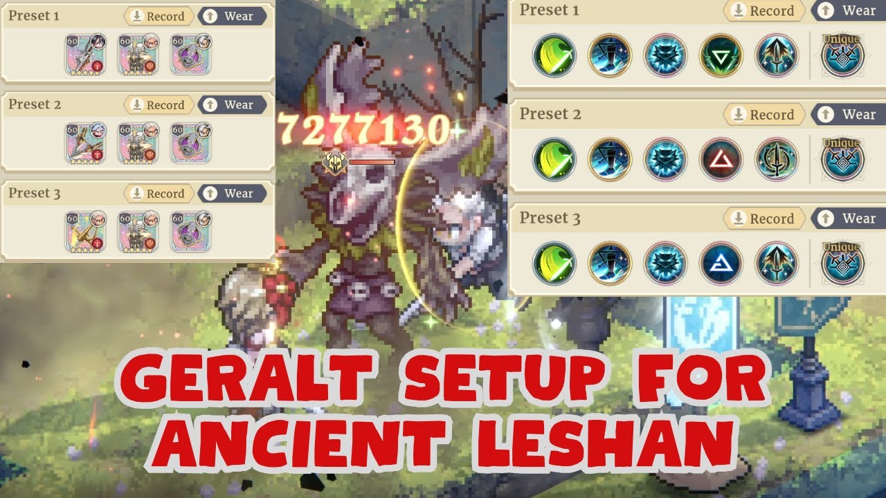 GERALT DMG TESTING ON ANCIENT LESHAN - WHICH SETUP IS BEST? [SWORD OF CONVALLARIA]