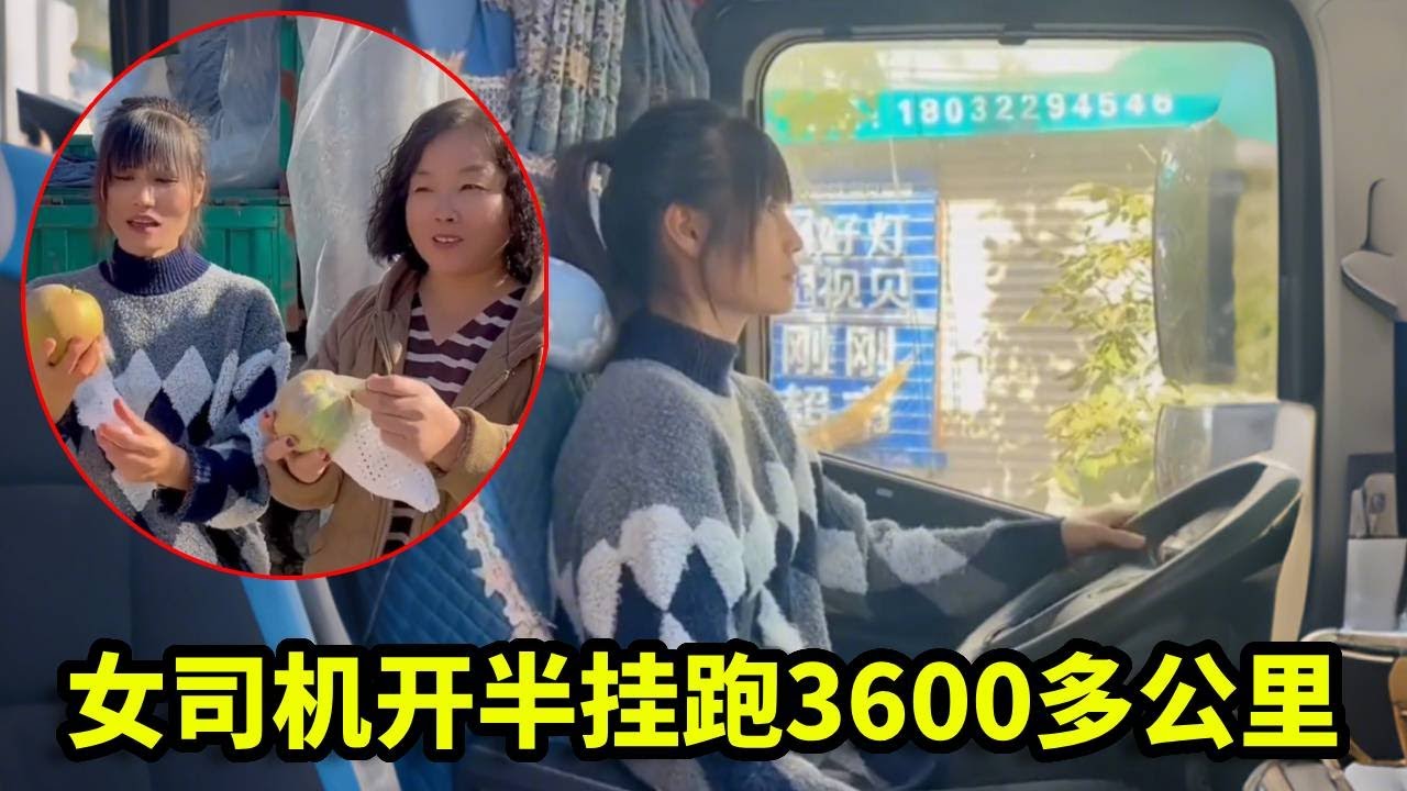 女强人司机拉一车家乡特产去新疆边境口岸，全程3600多公里，第一次跑心里还有点怵！【卡车刀姐徐莹莹】