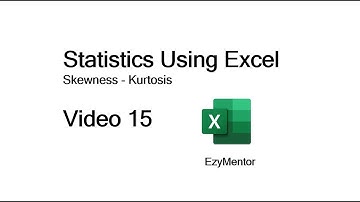 Data Analysis using Excel.. Skewness.. Kurtosis
