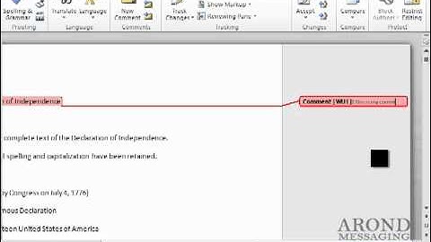 Using Word 2010 - Add Comments to a Document