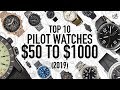 Top 10 BEST Pilot Watches $50 - $1000: Seiko, Citizen, Hamilton & More