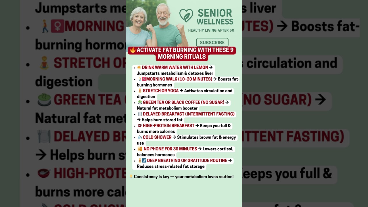 ACTIVATE FAT BURNING WITH THESE 9 MORNING RITUALS 