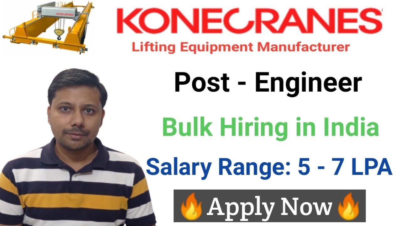 Multinational Company Kone Cranes Hiring For Engineer Posts I