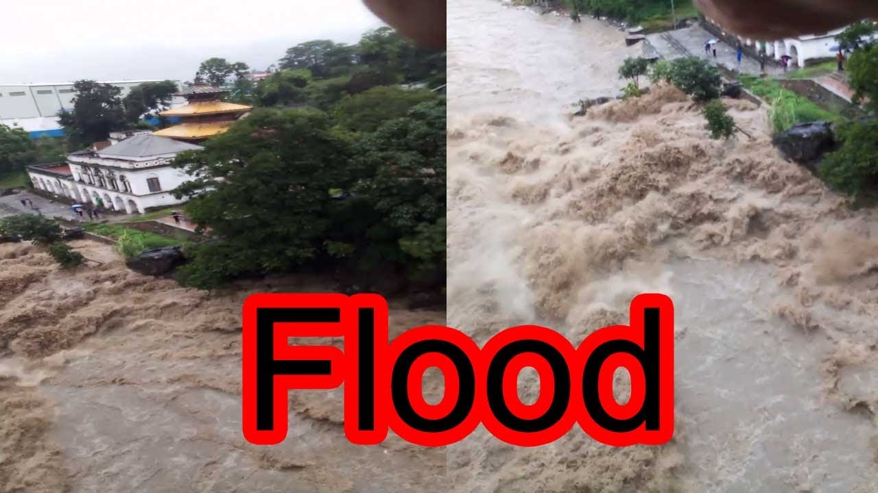 Heavy Rainfall in Kathmandu Nepal (Chobhar) 