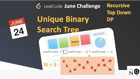 unique binary search trees | unique binary search trees leetcode | leetcode 96 | recursive | top dow