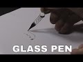 .~~°  Glass Dip Pen Drawing ° ~~. (& grinding my own ink)