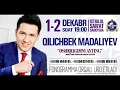 Qilichbek Madaliyev - Oshiqligimni ayting nomli konsert dasturi 2016 #UydaQoling