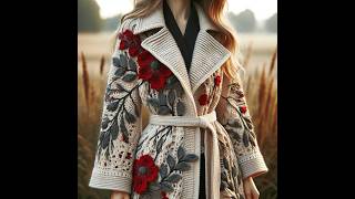 Nice woolen coat #knitted #crochet #coat #design