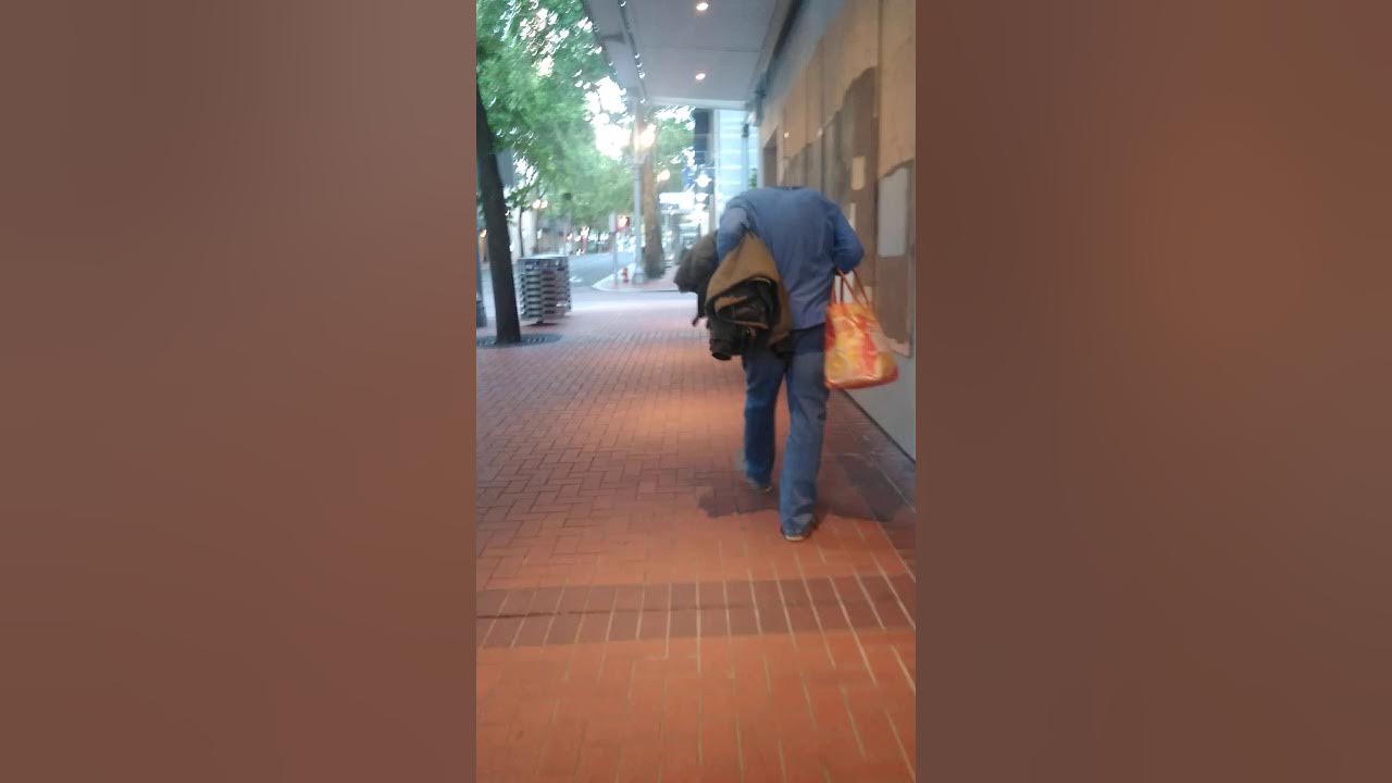 Man with no head walking downtown PDX YouTube