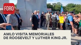 AMLO visita memoriales de Frankin D. Roosevelt y de Martin Luther King Jr. - Las Noticias