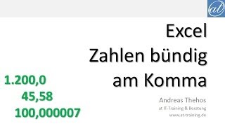 Excel #489 - Aligning Numbers at the Decimal Point - Number Formatting