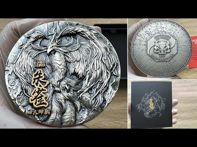 VERMILLION BIRD Four Auspicious Beasts 2 Oz Silver Coin 10000 