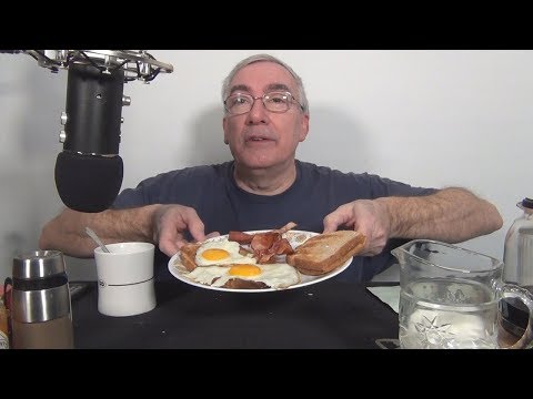 ASMR Eating Eggs and Bacon Breakfast Whispering