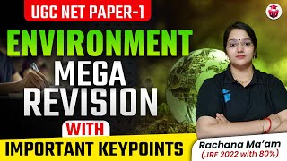 UGC NET June 2024 | UGC NET Paper-1 Environment Revision With Important KeyPoints | Rachana Mam