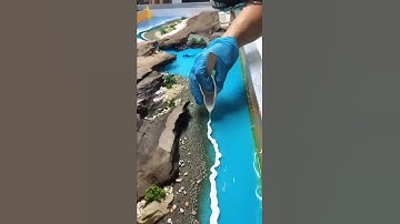 Blue Lagoon Resin Beach Table! 😍🇨🇳🏖 | Wood Walker #shorts