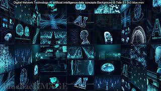 Digital Network Technology AI artificial intelligence data concepts Background B Yoko A1 2x2 red 1 m