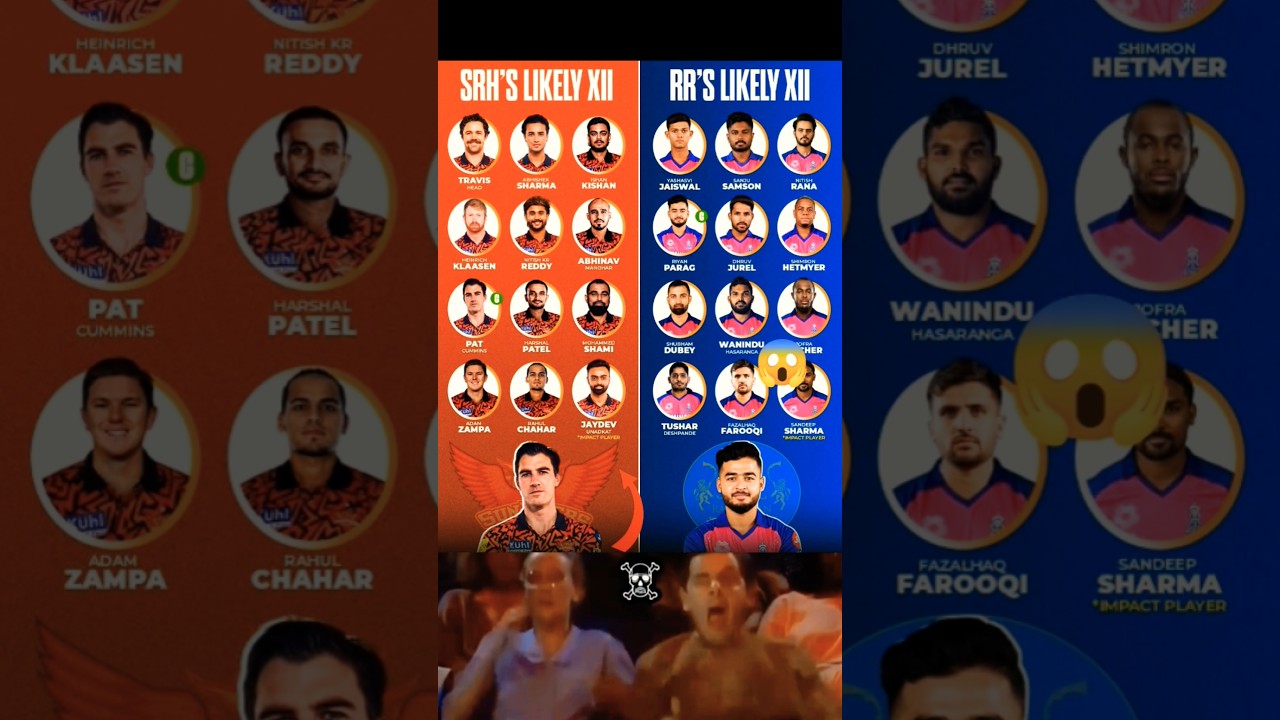SRH vs RR Playing 11 IPL 2025 |