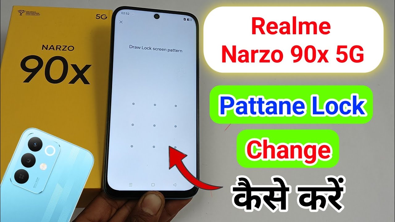 Realme narzo 90x 5g mein pattern lock change kaise kare / realme narzo 90x pattern lock change 