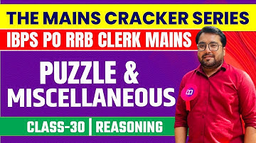 Mains Level Puzzle 2023 IBPS RRB PO CLERK REASONING Rohit Sir