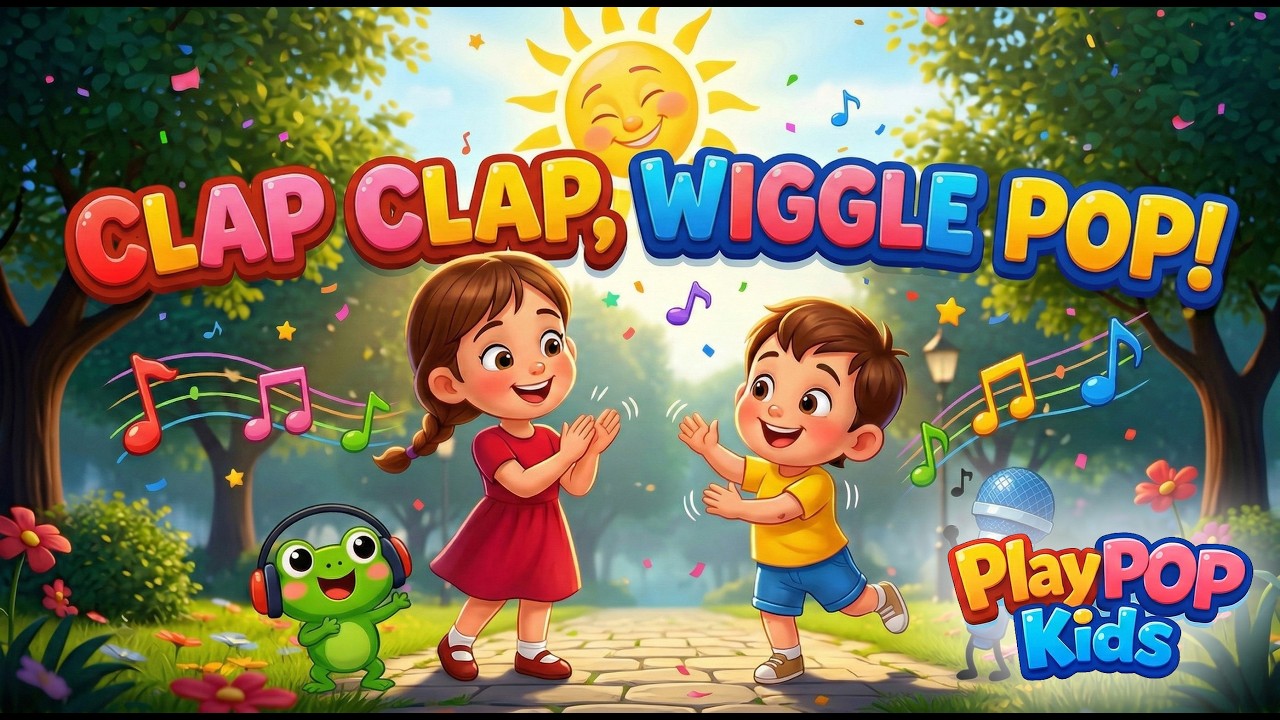 Clap Clap Wiggle Pop 🖐️ | Action Dance Song for Toddlers | Preschool ...