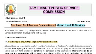 ✅TNPSC GROUP-II & II(A) NOTIFICATION RELEASED 🔥💥🎉 VACANCY எவ்வளவு.. EXAM DATE எப்போ..