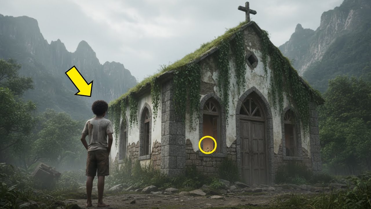 Órfão entra em igreja proibida subterrânea — e desaba no choro
