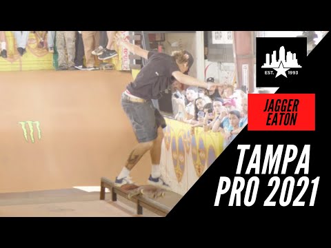 BACKSIDE 360 OLLIE TO END HIS FLAWLESS RUN JAGGER EATON TAMPA PRO 2021 FINALS