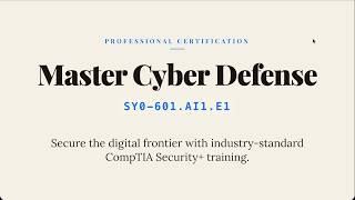 CompTIA Security+ SY0-601 | Master Cybersecurity & Pass the Security+ Exam