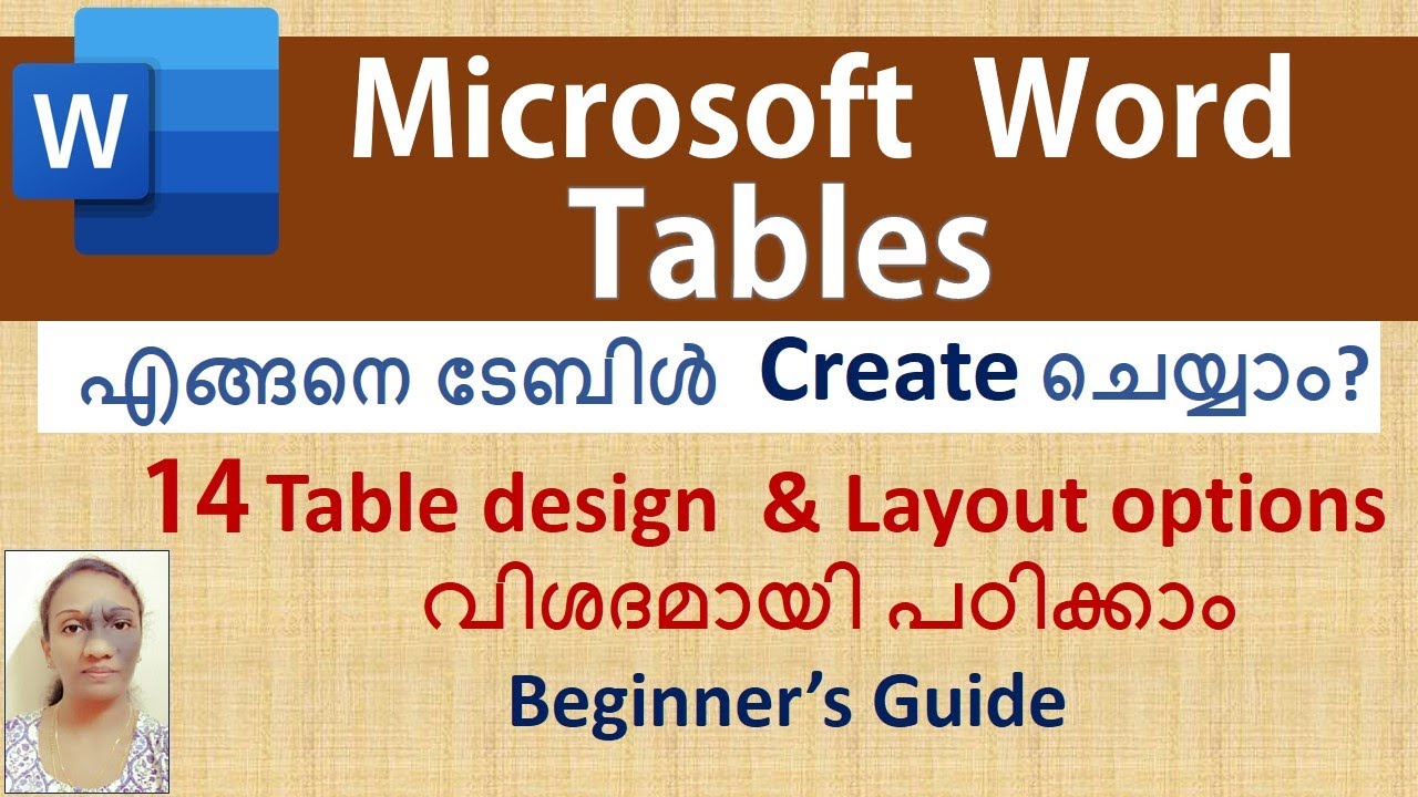 MS Word How to create Table Malayalam YouTube