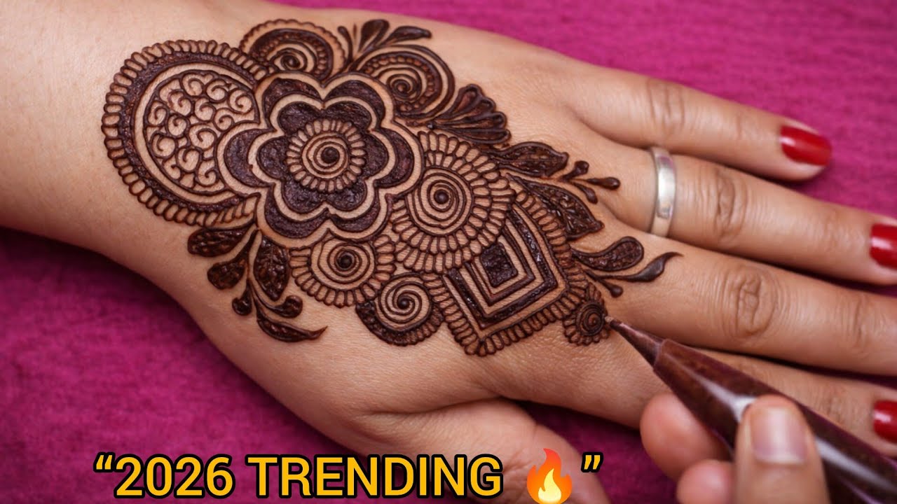 2026 Trending Floral Mehndi Design 🌸 | Full Hand Easy & Stylish Mehndi | @Divyamehandidesginsstudio 