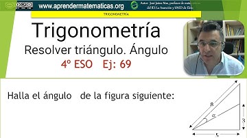 Trigonometría. Resolver triángulos. Ángulo alfa. 4 ESO 06 069. José Jaime Mas.