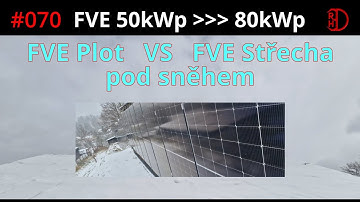#070 FVE50kWp Plot VS Zasnezena strecha, co přináší víc energie? #RH3D