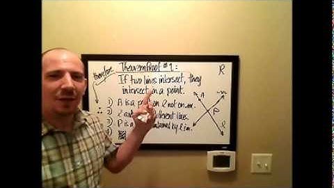 Theorem Proof 1   two intersecting lines share a point
