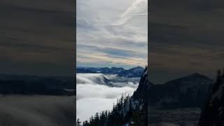 Beautiful Waves of Cloud Streaming Like a Waterfall Over Mountains - 1296882