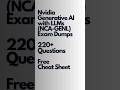 NVIDIA NCA-GENL course #nvidiaexam #ncagenl #generativeai #llms #howtopassnvidia #aicertification