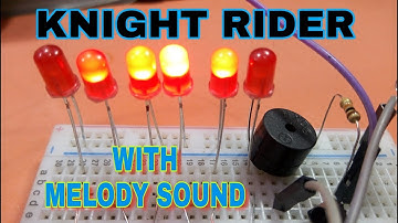 DIY | Knight rider with theam music | how to make Knight rider LEDs with music using arduino...