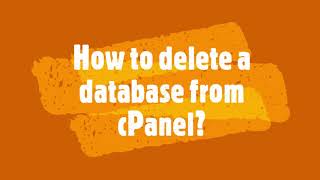 How to delete a database from phpMyAdmin in cPanel