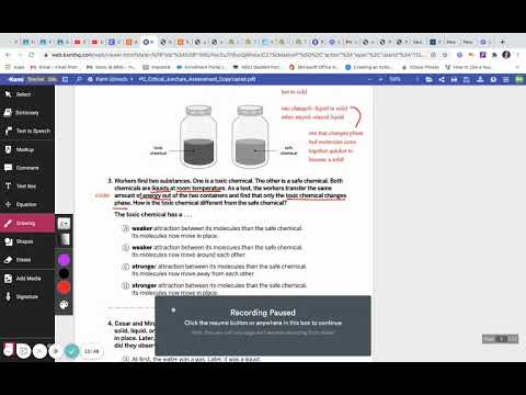 Amplify Science- Phase Change Short Story Unit Review Activity