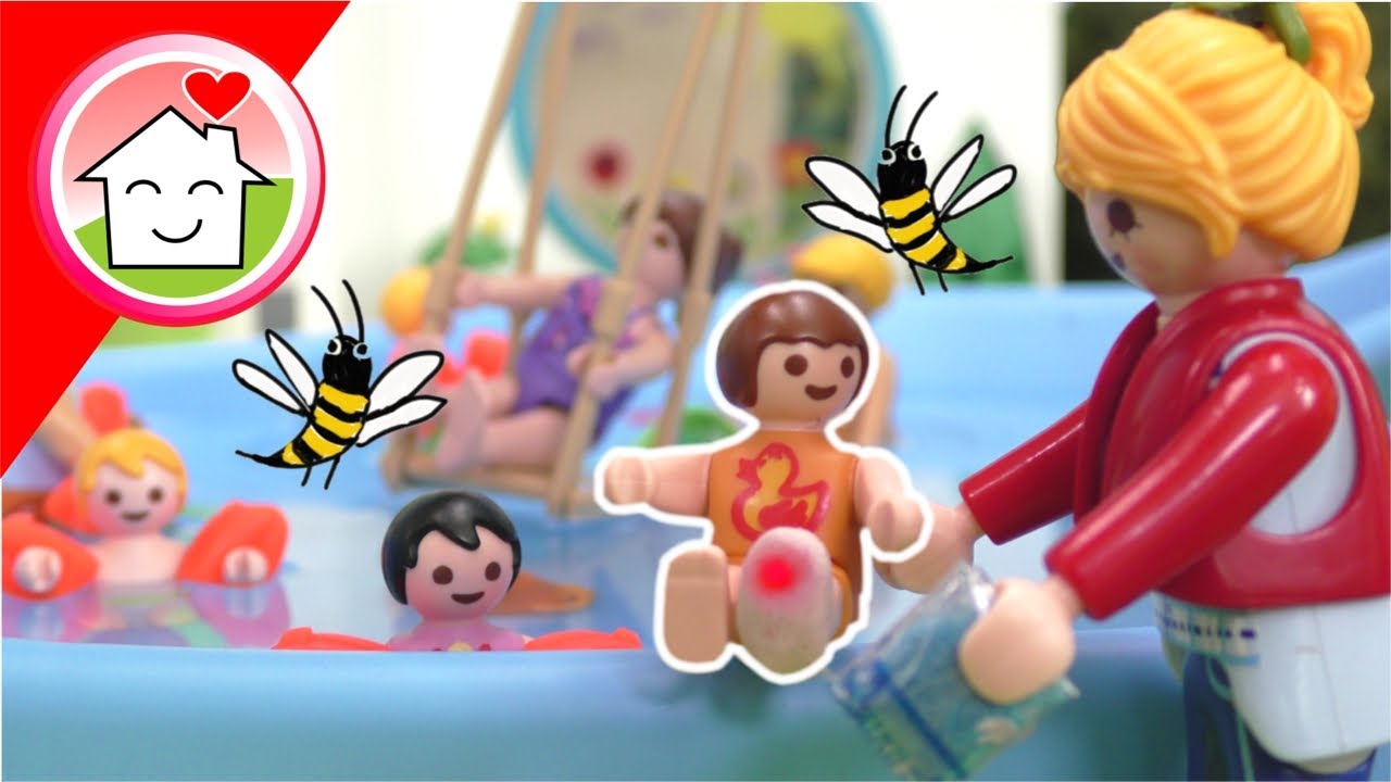 Playmobil Familie Hauser - Der Wespenstich - Kindergarten Geschichte mit Anna