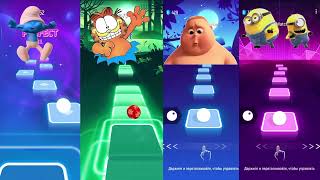 Smurfs Vs Garfield Vs Baby Boss Vs -Tiles Hop Edm Rush