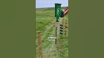 Custom-Built Fencing Machine with Hydraulic Hammer #farming #trendingshorts #fyp