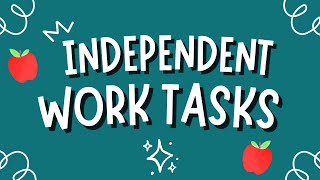 Free Summer Series | Independent Work Tasks | Full SPED Ahead