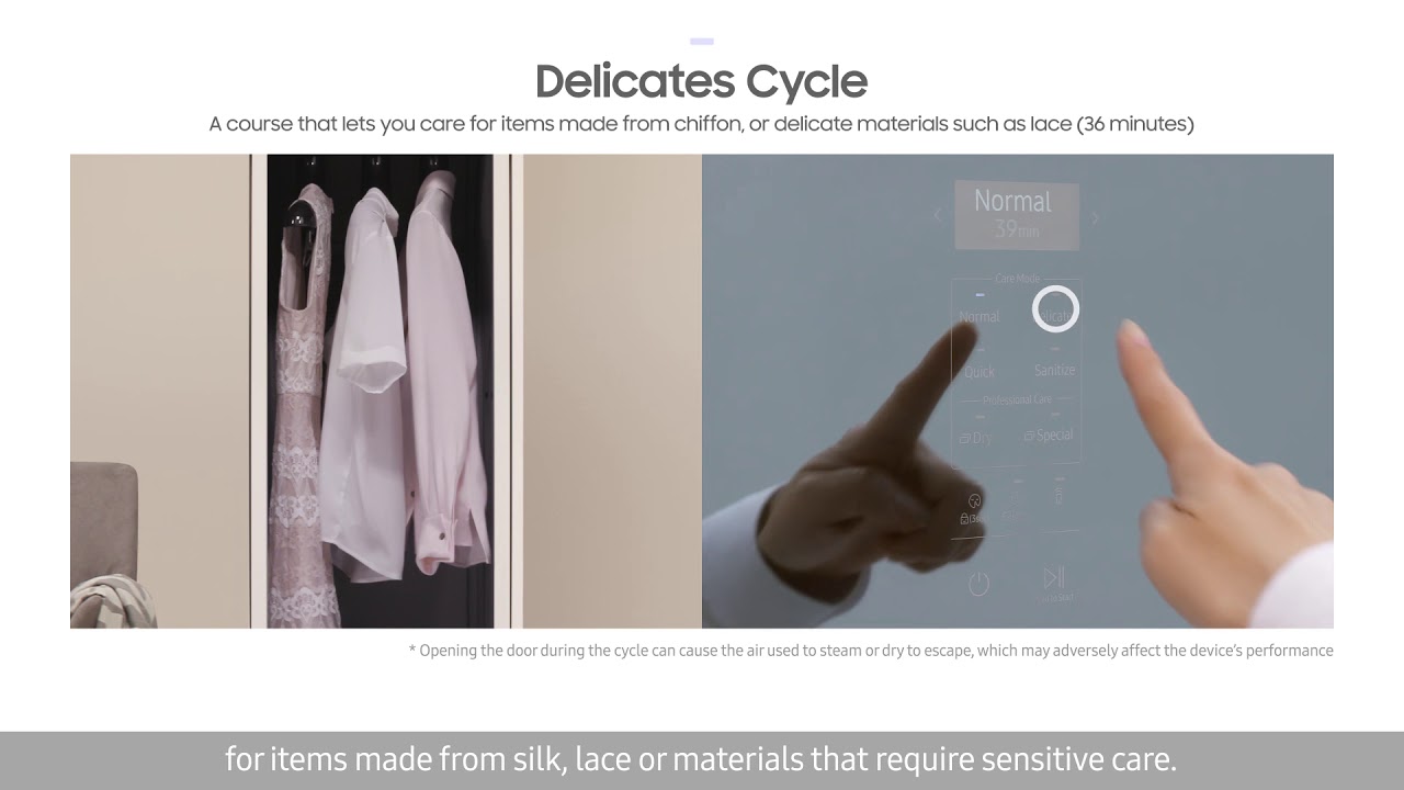 Samsung AirDresser How to Use your Care Modes YouTube