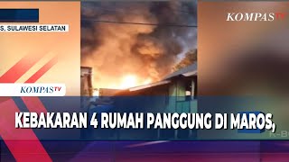 Kebakaran Hanguskan 4 Rumah Panggung Di Maros, TPA Jatibarang kembali Terbakar, Warga Bertahan