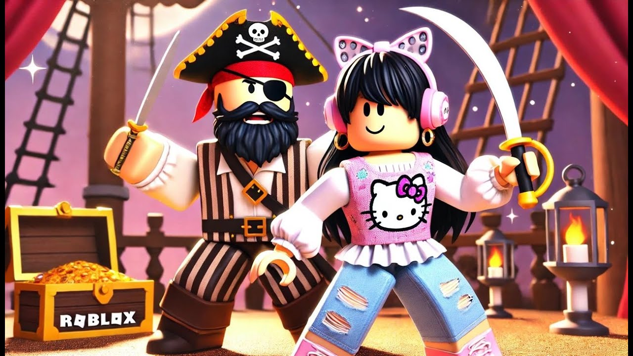 Desafiei o PIRATÃO DO MAL Roblox Escapar Da Enseada Pirata