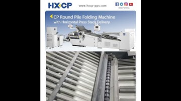 CP Round Pile Folding Machine with Horizontal Press Stack Delivery in China printing factory