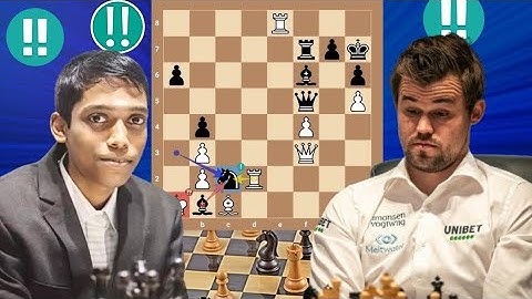 Thinking Chess Game:42| Magnus Carlsen vs Rameshbabu Praggnanandhaa #chessgrandmaster #magnuscarlsen