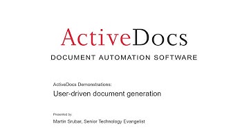 ActiveDocs - User driven document generation