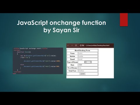 JavaScript onchange function || JavaScript Form Controls